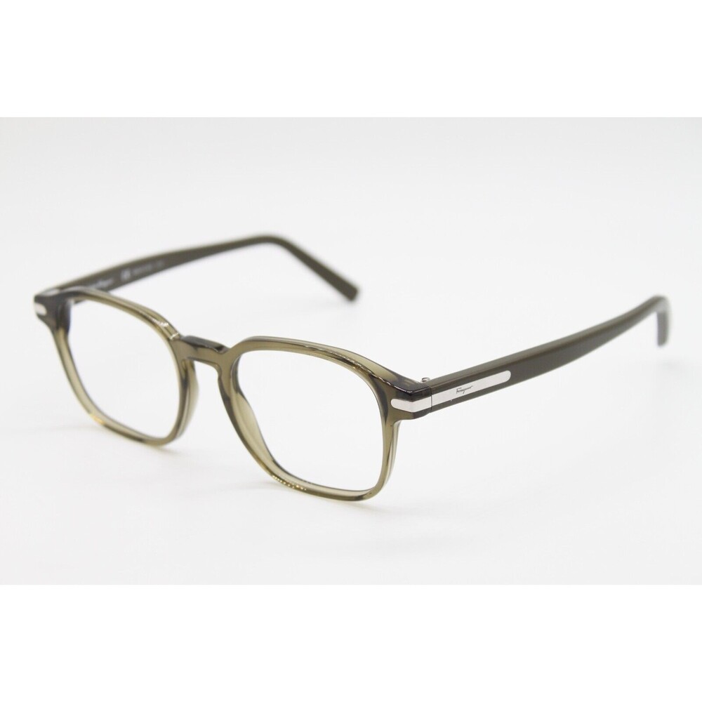 NEW SALVATORE FERRAGAMO SF2878 322 OLIVE DARK GREEN AUTHENTIC EYEGLASSES 50-19